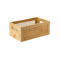 Bamboo Woven Storage Basket with Handles - Eco-Friendly Decorative Organizer